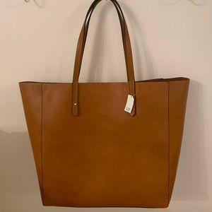 Large Gap NWT Brown Pleather Tote Purse